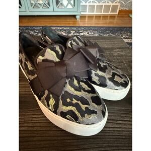 MK Collection Sp. Ed. Metallic Animal Print Willa Platform Sneakers Sz. 36